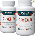 Pattern Wellness CoQ10 – 200mg Ubiquinone with BioPerine® Black Pepper Extract – Cellular Energy & Vitality Support – Non-GMO – 60 Vegan Capsules*