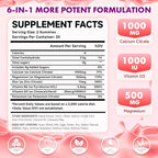 Calcium Citrate Gummies w/Vitamin D3, High Absorption Calcium Supplement for Women & Men, Plus Magnesium, Potassium, Zinc for Muscle & Immune Support, Sugar-Free, Raspberry Flavor, 60 Count