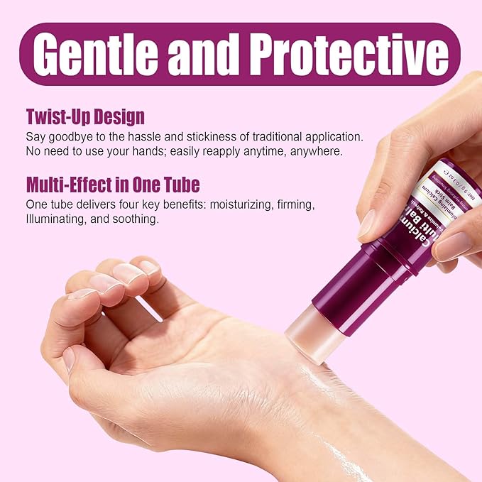 Calcium Enriched Multi Balm Stick, Collagen Moisturizing Stick, Nourishing Calcium Volume Multi-Purpose Balm, Skin Care All In One for Face, Eyes, Neck, Hydrating & Firming For All Skin Type 9g(3)