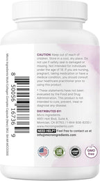 Micro Ingredients 2 Pack Multi Collagen Pills for Women & Men, 480 Capsules | Type I, II, III, V, X | Hydrolyzed Protein Peptides with Biotin, Hyaluronic Acid, & Vitamin C | Keto & Paleo Friendly