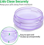 Small Pill Box, (4 Pack) Travel Pill Case Portable Daily Pill Organizer Mini Medicine Storage Container for Pocket Purse Cod Liver Oil Storage Box Earplug Case