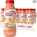 Premier Protein Shake, Peaches & Cream, 30g Protein, No Added Sugar, 24 Vitamins & Minerals to Support Immune Health, 11.5 fl oz, 12 Pack