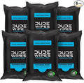 DUDE Wipes Unscented Travel Wipes - 6 Packs of 18 (108 Count) - Extra-Large Adult Flushable Wipes for Sensitive Skin - Infused with Vitamin E and Aloe - Septic and Sewer Safe