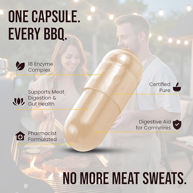Digestive Enzymes for Foodies | Digestive Support for Meat, Carbs, Fat, Milk and Vegetable Digestion – Pharmacist Formulated 60 Count - USA