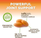 Turmeric Curcumin Supplement Complex - BioPerine Black Pepper Extract Advanced Absorption Curcuminoids for Nature's Joint Support - Antioxidant Herbal Supplement for Women & Men, Non-GMO - 60 Softgels