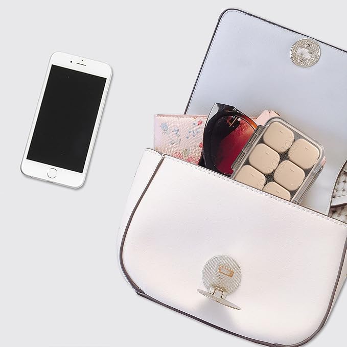 Pill Organizer SOFISO 4/6 Grid Free Assembly Travel Medicine Organizer 10 Day Pill Organizer Portable Pill Box Waterproof Pill Case Daily Medication Carry Case for Vitamins, Fish Oils, Supplements