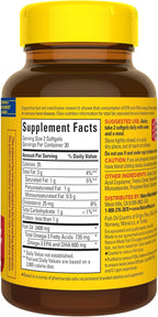 Nature Made Burp Less Fish Oil Omega 3 Supplements, 1200 mg Softgels, EPA DHA Omega 3 Fish Oil Supplements for Healthy Heart Support, 60 Softgels, 30 Day Supply