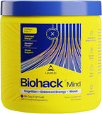 LevelUp Biohack Mind - Nootropic Brain Supplement for Men & Women | Balanced Energy, Focus, Mood & Stress Optimization with Ashwagandha, Lion's Mane, Alpha GPC, Ginseng and More - 60 Count