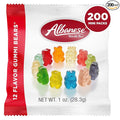 Albanese World's Best 12 Flavor Gummi Bears, Low Sodium, Fat Free, Gluten Free, 1 Ounce Bag of Candy (Pack of 200)