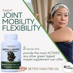 Bricker Labs Omega Cyclo - Mussel Joint Health Supplement, Premium New Zealand Green Lipped Mussel, Full Spectrum Omega Joint Supplements for Joint Health and Comfort, 90 Capsules