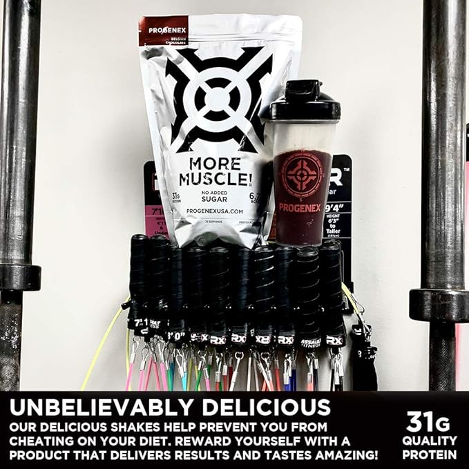 Progenex® More Muscle | No Added Sugar, Hydrolyzed Whey Protein Isolate Powder | Natural Lean Muscle Gainer. Best Tasting Low Carb Protein Shake for Women & Men. 25 Servings (Belgian Chocolate)