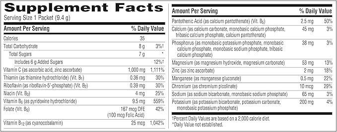 Emergen-C 1000mg Vitamin C Immune Support Powder Tangerine 30CT includes Zinc, Manganese, 7 B Vitamins and Electrolytes for Back to School Essentials