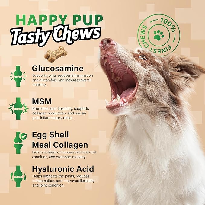 Glucosamine for Dogs Chewable, Joint Supplement for Dogs for Mobility Support, Glucosamine Chondroitin Chews