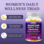 ABYSSUS Magnesium Complex Gummies for Women, Stress & Relaxation Support & Daily Well-Being with 12-in-1 Magnesium & Ashwagandha L-Theanine, 60 Gummies