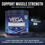 Vega Micronized Creatine Monohydrate Powder, Unflavored – 5g Pure Vegan Creatine for Men & Women, Strength, Performance & Muscle Growth, 100 Servings (17.6 oz)