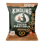 Kindling Protein Pretzels - Churro| Protein-Packed Snack Size Bags | Kosher | 8-9g Protein Per Serving | No Artificial Flavors, Soy-Free | Lunches, Office Snacks, & On-the-Go | 16-Count (1.06oz Bags)