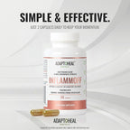 ADAPTOHEAL Inflammoff - Adaptogenic Supplement Designed to Support Joint, Muscle and Tissue Inflammation Naturally, 8 Highly Concentrated extracts with Turmeric and Rhodiola rosea (90 Capsules)