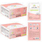 Flushable Feminine Wipes pH-Balanced & Unscented for Sensitive Skin | Individually Wrapped, Septic-Safe, Aloe-Infused | Travel & Home Use (60 Count)
