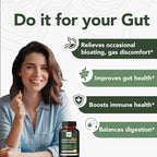 Rigma Herbal BEE Gut Health - Gas and Bloating Relief, Constipation, Leaky Gut Repair - Gut Cleanse & Restore Digestion - Promote Regularity, Colon Cleanser, 60 Capsules
