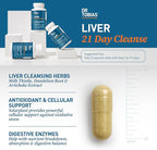 Dr. Tobias Liver 21 Day Cleanse - Herbal Liver Detox Cleanse with Milk Thistle Dandelion Root & Artichoke Extract | Supports Liver Health & Digestion (63 Vegetarian Capsules (Pack of 1))