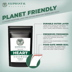 Elephantal Wellness Heart Herbal Tea – Herbal Loose Leaf Tea for Circulation & Cardiovascular Support with Hawthorn, Cinnamon, Ginger & Turmeric – Lightly Caffeinated Green Tea Blend, 2oz, 20 Servings
