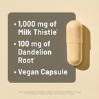 NatureWise Milk Thistle with Dandelion Root - Silymarin - Antioxidant Liver & Kidney Health Support Supplement - Vegan, Non-GMO, Gluten Free - 60 Count[60-Day Supply]