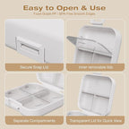 Small Travel Pill Box, Double Layer 7-Compartments Pill Organizer, 3.1" x 3.1" x 1.4" Portable Weekly Pill Case Container for Pocket, 7 Day Compact Medicine Holder for Vitamins, Fish Oils White