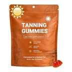 Tanning Gummies Fast Tan Without Sun,with Astaxanthin, Beta-Carotene, Lycopene & Vitamins C & E,Skin Radiance & Hydration for Natural Looking Glow, Vegan & Sugar-Free, 60 Count