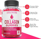 Atlantis Nutrition Collagen Peptides Gummies for Women - Formulated with Type I & III - Vitamin & Superfruit Beauty Blend - Formulated to Support Hair, Nail & Skin Health | 60 Count