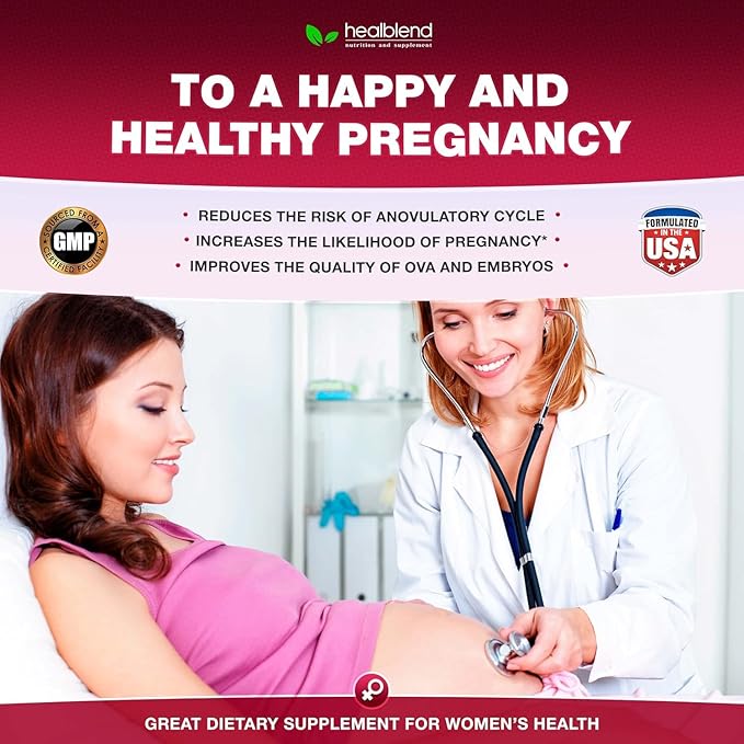 healblend Myo & D-Chiro Inositol Plus Supplement Blend, Hormonal Balance, Healthy Ovulation & Overall Wellness Support for Women, Fertility and Pregnancy Health (2 Pack)