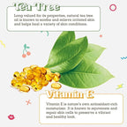 Purifect Cool Calm Clear Tea Tree Oil Facial Serum for Skin - Tea Tree Essential Oil Serum for Face, Redness Relief, Vitamin E for Antioxidant Support, Vegan Skincare, Cruelty Free - 1 fl oz