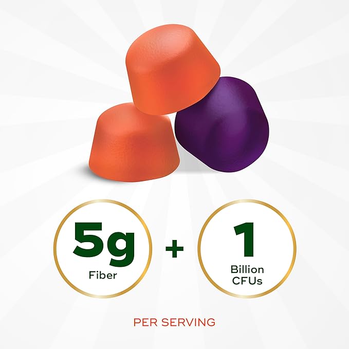 Align Probiotic, Probiotics + Fiber Gummies, Probiotics Help Relieve Occasional Bloating*, Fiber Helps Support a Healthy Digestive System*, #1 Doctor Recommended Probiotic Brand‡, 60 Gummies