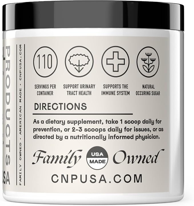 CNP Organic D Mannose Powder 2000mg - Powder D Mannose Supplement for UTI Support, Pure D-Mannose Powder from Guar Beans, Vegan Non GMO Clean Formula, Bladder Urinary Tract Health Supplement Use