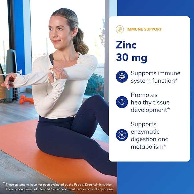 Pure Encapsulations Zinc 30 mg - Supplement for Immune System Support, Growth and Development, and Wound Healing* - with Zinc Picolinate 30 mg - 180 Capsules