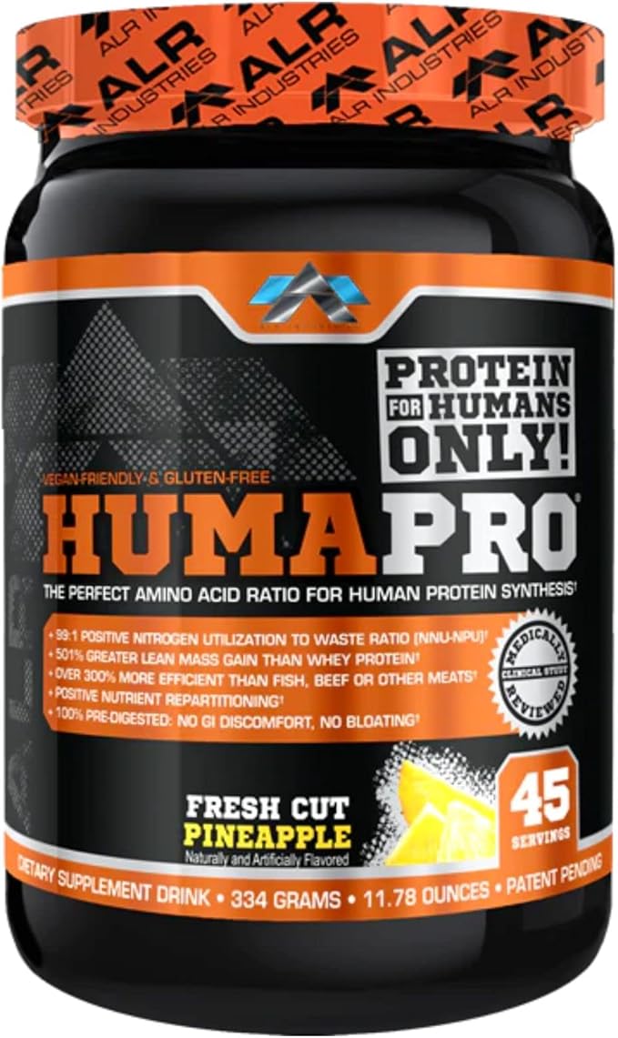 HumaPro Essential Amino Acid Formula | EAA Protein Supplement | Supports Muscle Recovery & Performance | Vegan, Gluten Free | | 45 Servings (Fresh Cut Pineapple)