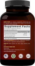 NatureBell CoQ10 200mg with PQQ, 240 Veggie Capsules | Stable High Absorption Form – Antioxidant Support for Heart, & Energy Health – Extra Strength Coenzyme Q10 Supplement