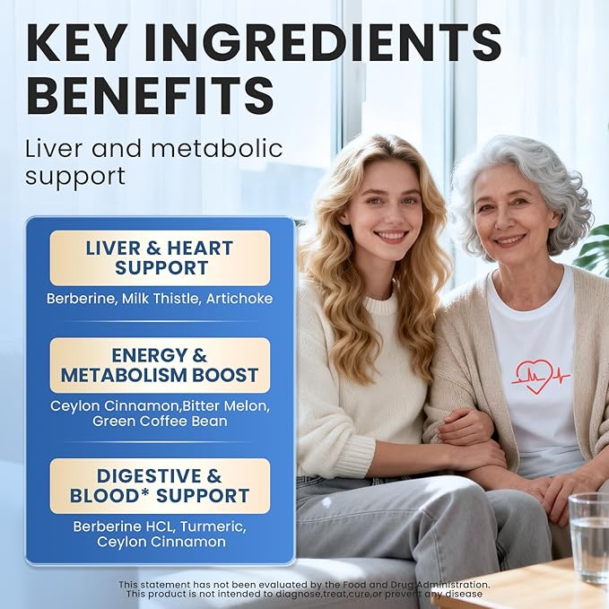 Berberine Supplement with Ceylon Cinnamon - Berberine Liquid Drops with Turmeric Curcumin, Ceylon Cinnamon, Bitter Melon, Berberine Phytosome for Digestion System, Immune Health Support -Vegetarian