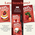 Keto Chow Strawberry | Keto Meal Replacement Shake Powder | Nutritionally Complete | Low Carb | Delicious Easy Meal Substitute | Protein Rich You Choose The Fat | Single Meal Sample