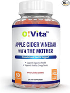 Apple Cider Vinegar Gummies with The Mother, Gluten Free, Vegan, Made with Pomagranate, Beet Root, and Vitamin B12 for Energy - 60 Non-GMO Apple Flavored Gummies, up to 2-Month Supply