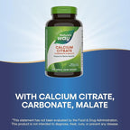 Nature's Way Calcium Citrate, 500 mg Calcium per 2-Capsule Serving, for Bone Health & Muscle Function*, Blend of Citrate, Carbonate & Malate, Gluten Free, 250 Capsules (Packaging May Vary) - 2 Pack