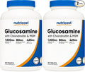 Nutricost Glucosamine 1800mg with Chondroitin & MSM, 240 Tablets, 120 Servings - Non-GMO, Gluten Free (Pack of 2)