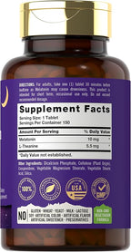 Tahoe Nutritionals Melatonin 10mg | 150 Tablets | with L-Theanine | 100% Drug Free Aid | Vegetarian, Non-GMO, Gluten Free Supplement