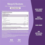 Natrol Sleep & Restore Magnesium Glycinate Blend Gummies, Magnesium for Sleep Aids for Adults, Melatonin-Free, Cherry Flavored, 30 Day Supply, 60 Gummies (Pack of 2)