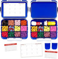 12 Compartment Large Pill Case with Airtight Seal - Silicone Gasket Waterproof Med Box with Medication Map (Blue 2 Pack)