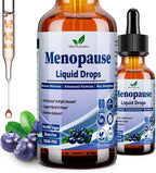 Menopause Supplements Liquid Drops, 8-in-1 Menopause Vitamin w. Black Cohosh, Ashwagandha, D3 B6 Multivitamin for Hot Flash, Night Sweats, Hormone Balance & Mood Support for Women Over 40