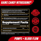 ALPHA LION Gains Candy, Supplement Pills for Muscle Pump & Blood Flow, Nitric Oxide Booster, Supports Mental Focus, Use Daily to Upgrade Workout Performance, 63 Capsules (Nitrosigine)