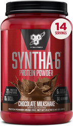 BSN SYNTHA-6 Premium Protein Powder with 6g of Fiber, Whey Isolate, Micellar Casein, Milk Protein Isolate, 5g of Fat, Chocolate Milkshake, 14 Servings, 1.45 Pound (Packaging May Vary)