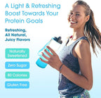 Fit & Lean Clear Protein Powder with Whey Isolate Protein and Collagen, Grass Fed, Muscle Recovery, Skin, Joints, GLP-1 Support, 0g Sugar, Blue Raspberry, 20 Servings