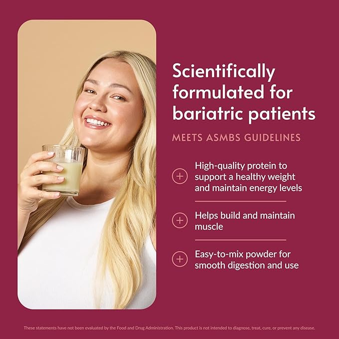 Bariatric Advantage High Protein Meal Replacement Drink Mix, Protein Powder Whey Isolate for Gastric Bypass and Sleeve Gastrectomy Patients, 27g Protein, Lactose Free - Vanilla - 28 Servings