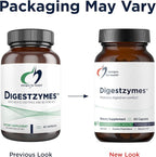 Designs for Health Digestzymes - Digestive Enzymes + Betaine Hydrochloride for Gas & Bloating Relief - Pepsin, Ox Bile, Lactase Enzyme & Lipase Enzymes for Digestion (60 Capsules)